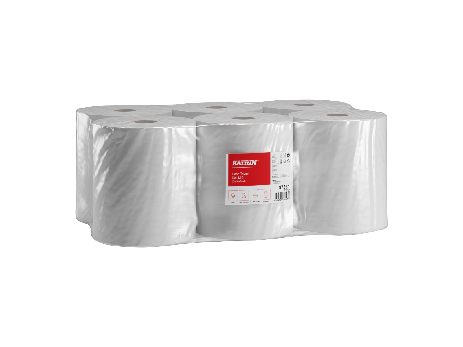 Ręcznik papierowy M Katrin Classic 97531 / 3396 x6, 150m, 2-warstwowy, celuloza